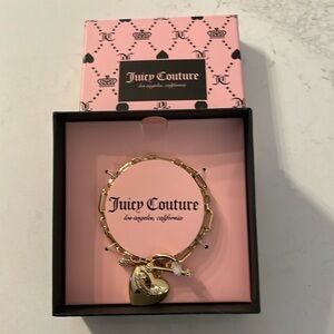 181. Juicy Couture bracelet with heart and CZ safety pin